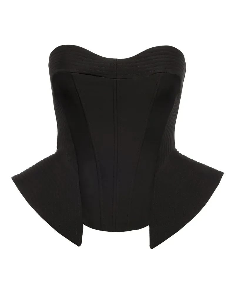 V:PM ATELIER Hunter peplum top - Schwarz Schwarz