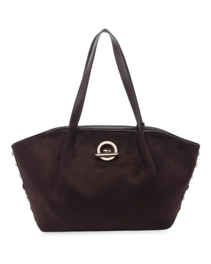 Liu Jo studded velvet-effect tote bag - Braun Braun