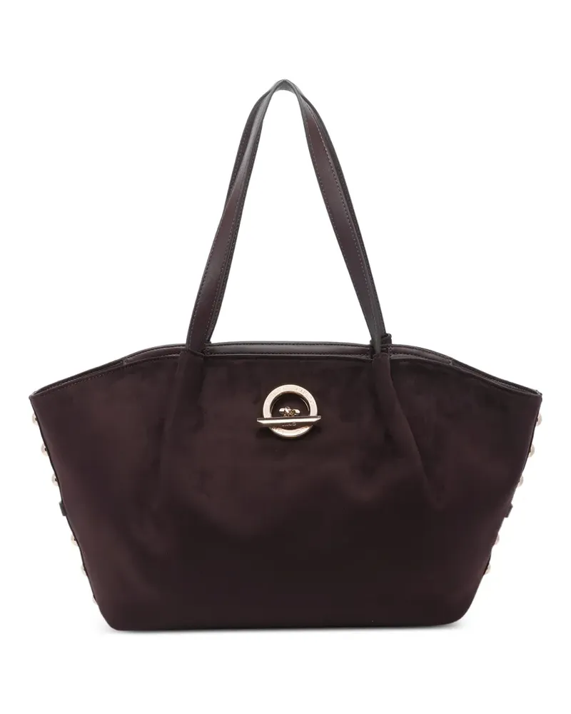 Liu Jo Tote Bag in Samtoptik mit Nieten - Braun Braun