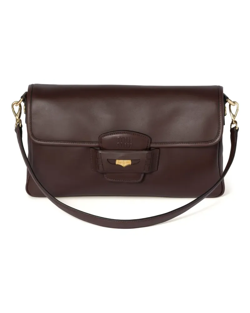 Miu Miu Penny Schultertasche - Braun Braun