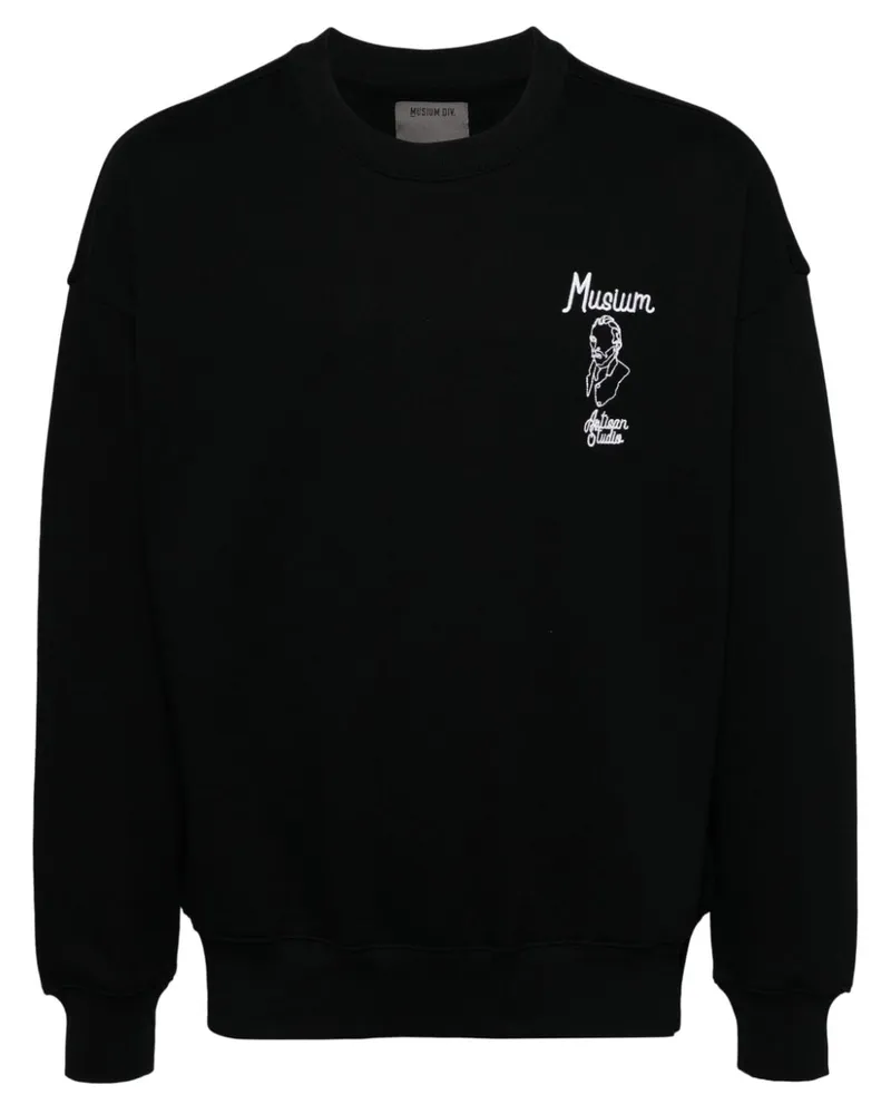 Musium Div. Bestickter Pullover - Schwarz Schwarz