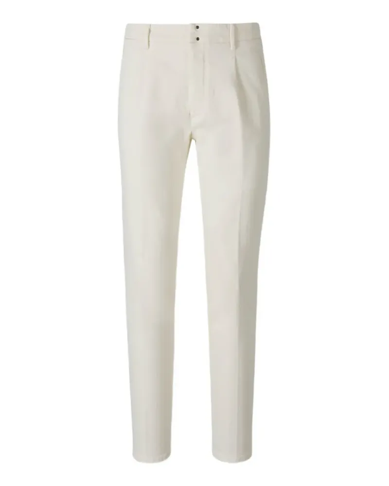 Incotex pleated straight-leg trousers - Weiß Weiß