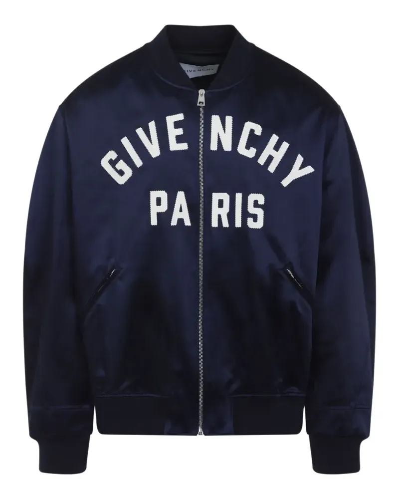 Givenchy logo bomber jacket - Blau Blau