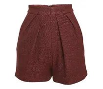 pleated tailored shorts - Rot
