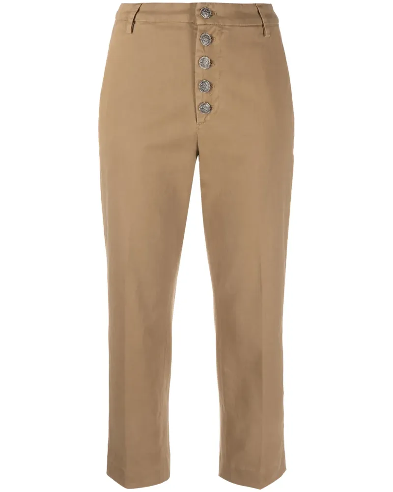 Dondup Gerade Cropped-Hose - Braun Braun