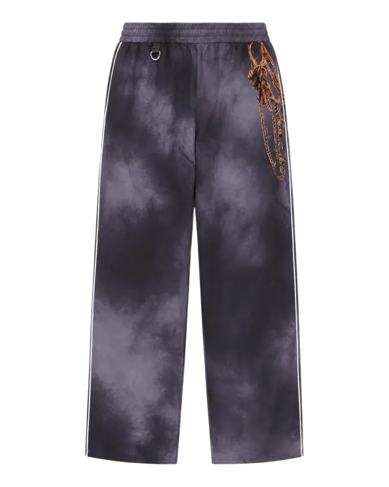 Doublet tie-dye chain-print track pants - Blau Blau