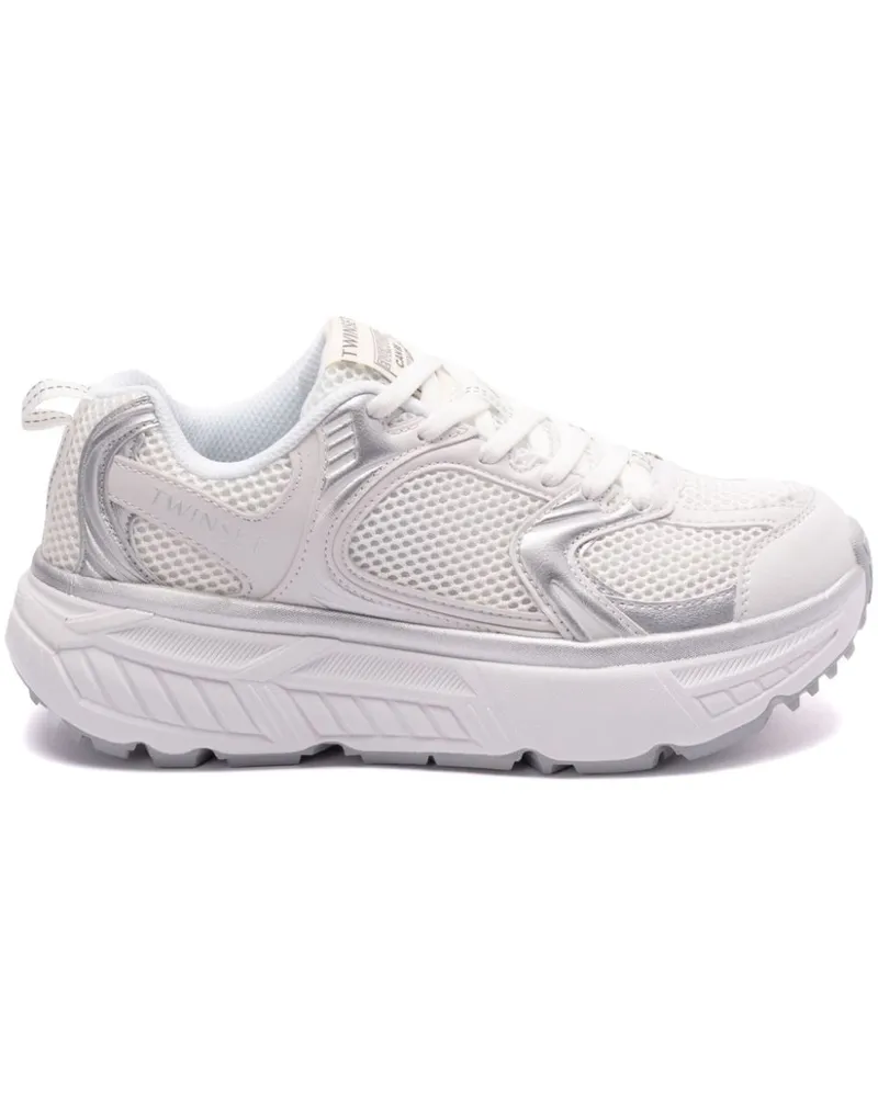 Twin-Set Sneakers mit Netzeinsätzen - Weiß Weiß