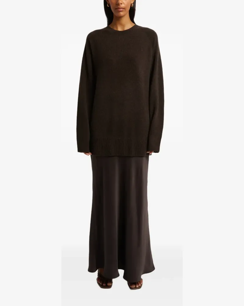 Christopher Esber Monument Kleid mit Seideneinsatz - Braun Braun