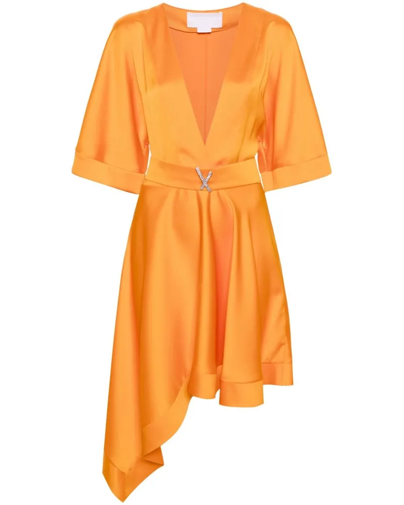 Genny Asymmetrisches Midikleid Orange