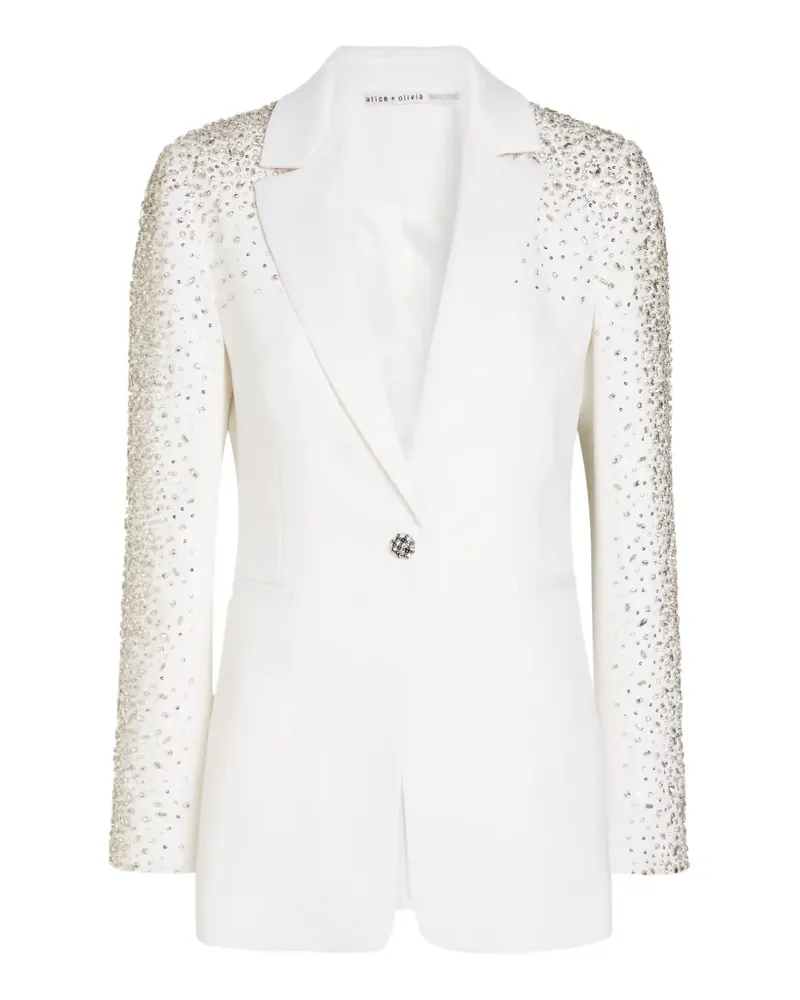 Alice + Olivia Breann crystal-embellished blazer - Weiß Weiß