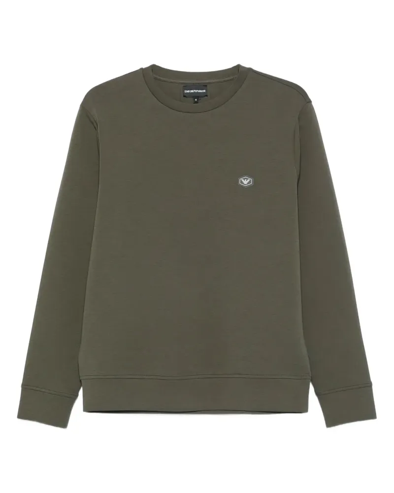 Emporio Armani Sweatshirt mit Logo-Patch - Grün Grün