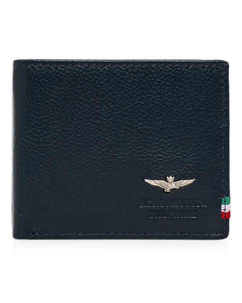 Aeronautica Militare logo-plaque bifold wallet - Blau Blau