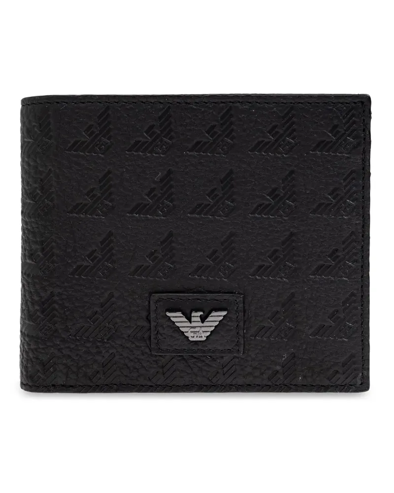 Emporio Armani Portemonnaie mit Logo-Prägung - Schwarz Schwarz