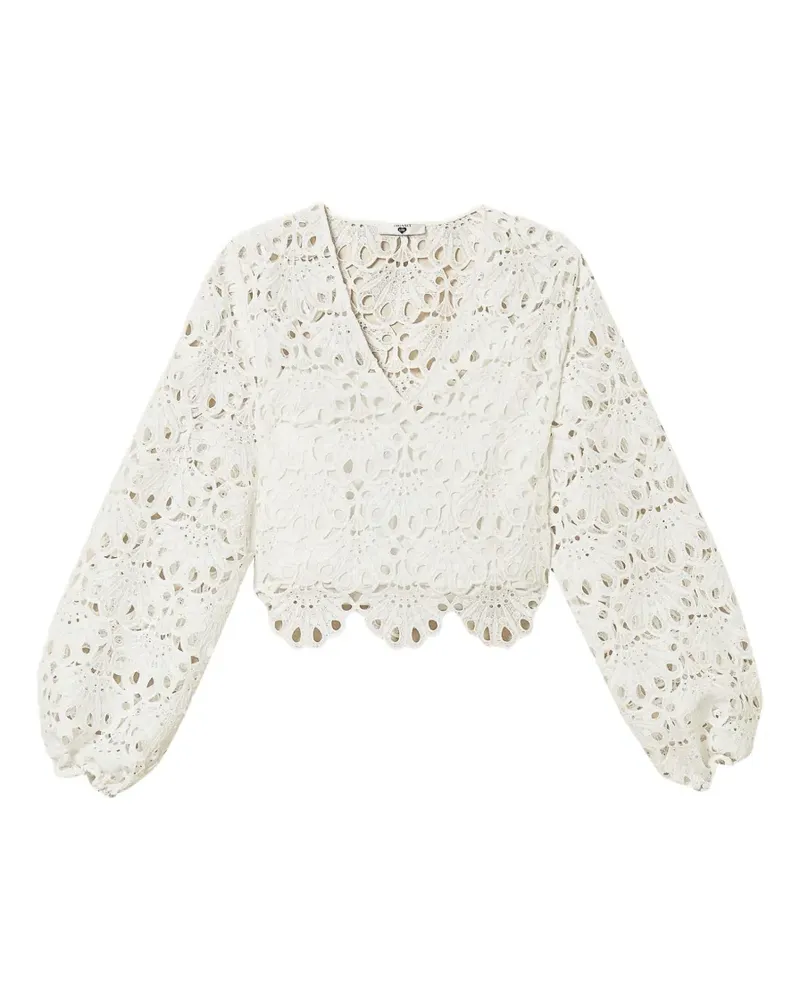 Twin-Set macramé-woven blouse - Weiß Weiß
