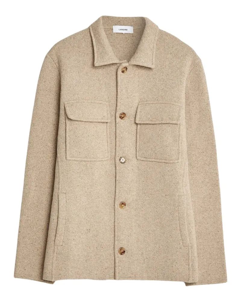 LARDINI button-up chest-pocket cardigan - Nude Nude