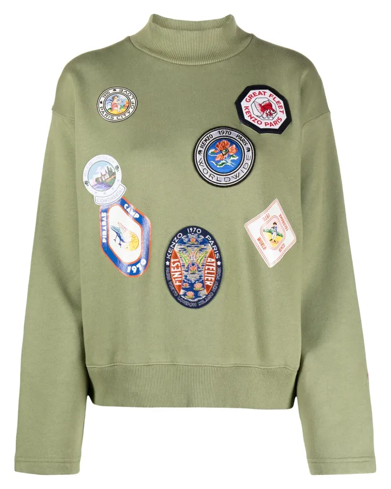 Kenzo Sweatshirt mit Patch-Detail - Grün Grün