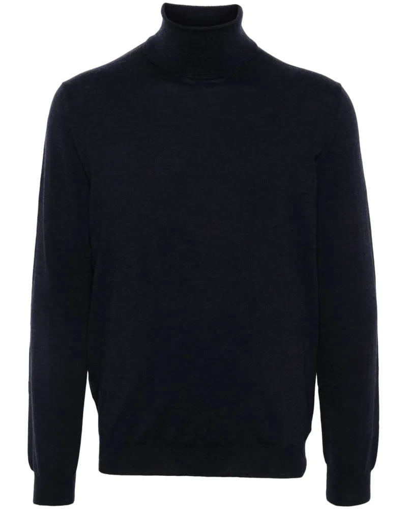 Zanone Fein gestrickter Pullover - Blau Blau