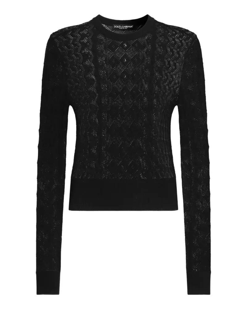 Dolce & Gabbana Pullover mit Spitze - Schwarz Schwarz