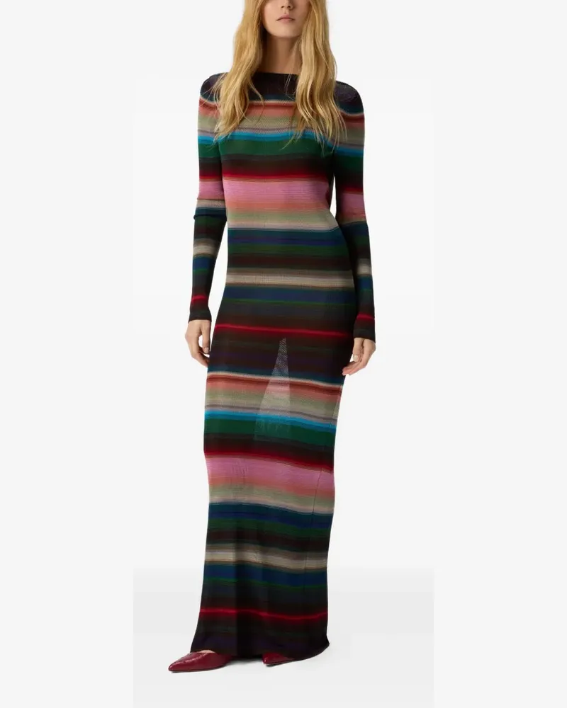 Missoni Rückenfreies Maxikleid mit Streifen - Schwarz Schwarz