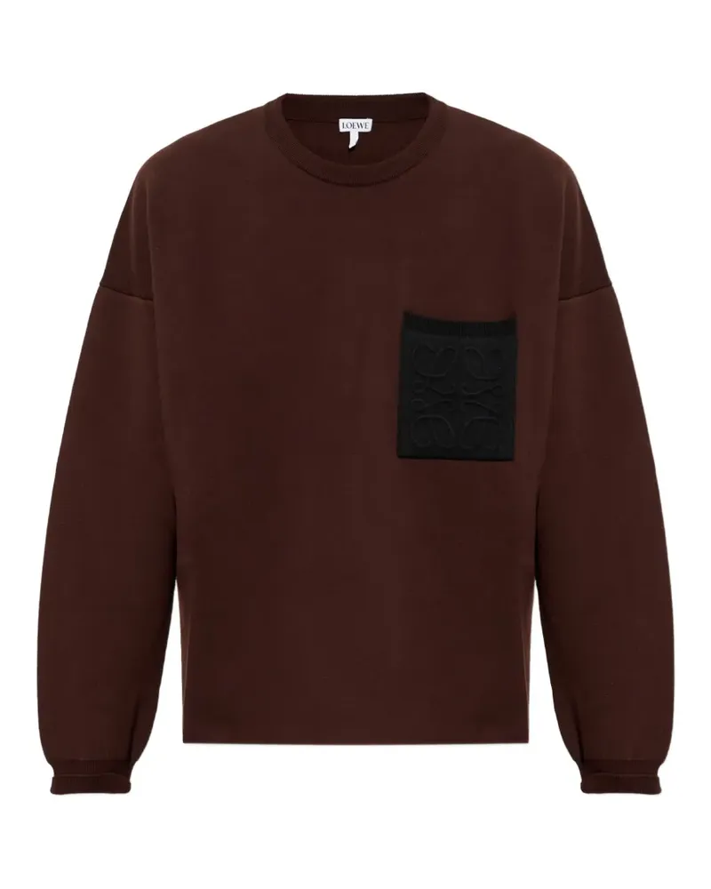 Loewe Pullover mit Anagramm-Patch - Braun Braun
