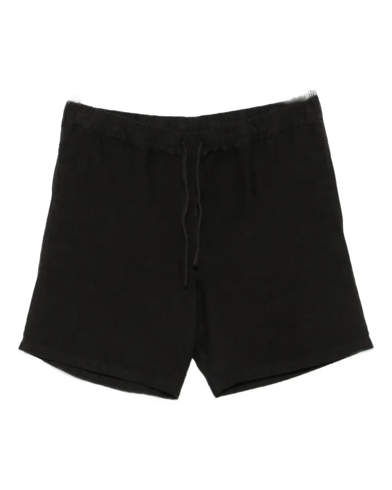 120% Lino drawstring-waist shorts - Schwarz Schwarz