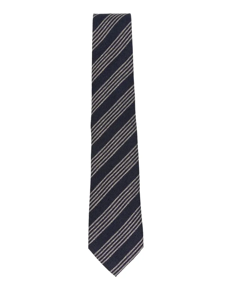 Tagliatore Krawatte mit diagonalen Streifen - Blau Blau
