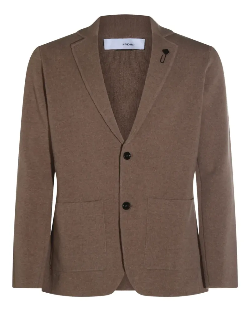 LARDINI Cardigan mit aufgesetzten Taschen - Braun Braun