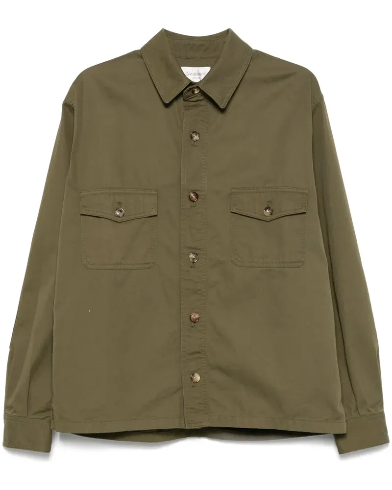 Saint Laurent Klassische Hemdjacke - Grün Grün