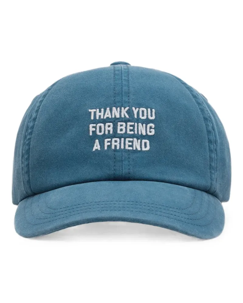 AMI Paris cotton Thank You For Being A Friend cap - Blau Blau