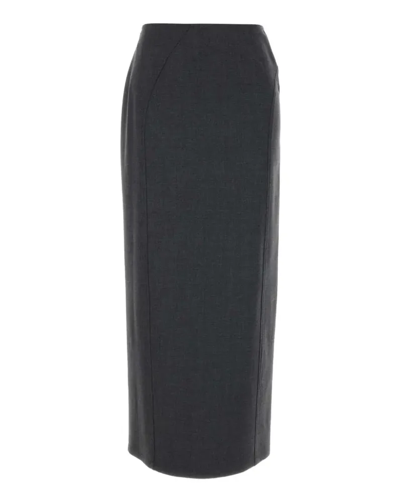 Jil Sander rear-slit pencil midi skirt - Grau Grau