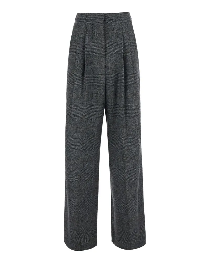 PT TORINO check pleated trousers - Grau Grau