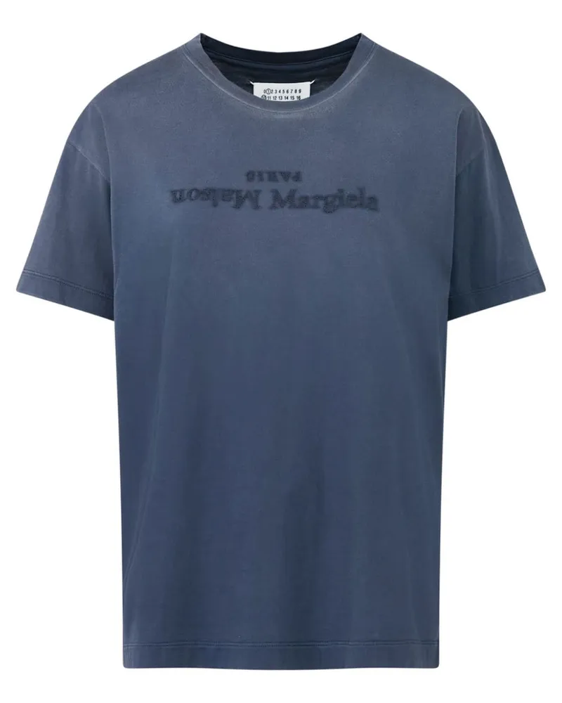 Maison Margiela Reverse Logo T-Shirt Blau