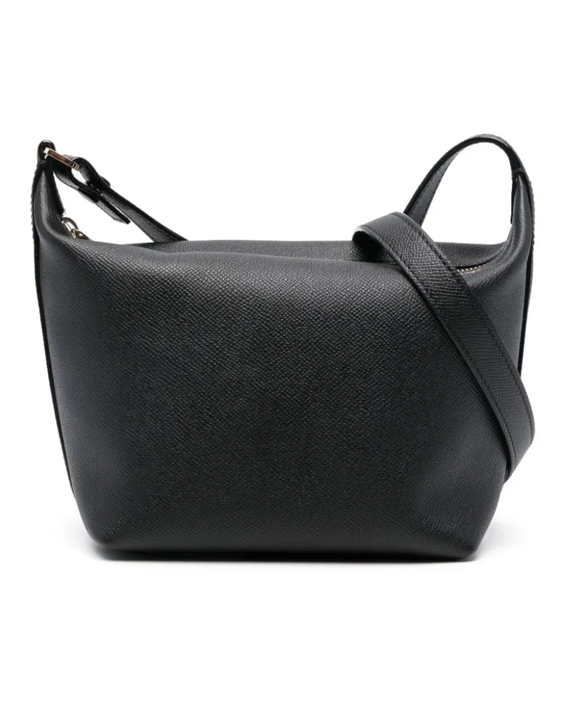 Valextra Verstellbare Schultertasche mit Reißverschluss - Schwarz Schwarz
