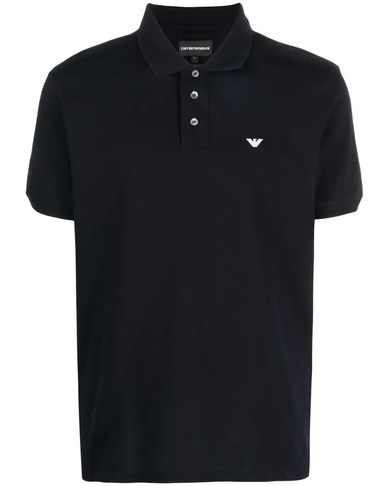 Emporio Armani Poloshirt mit Logo-Stickerei - Blau Blau