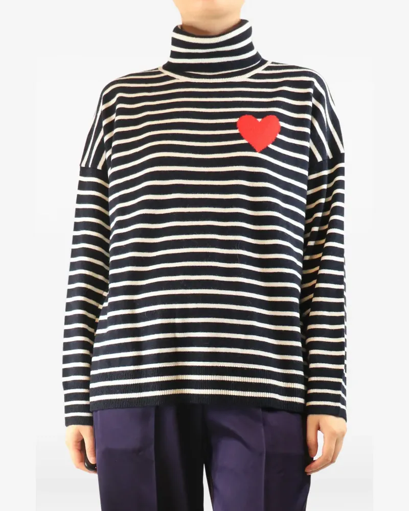 Chinti & Parker striped roll-neck sweater - Schwarz Schwarz