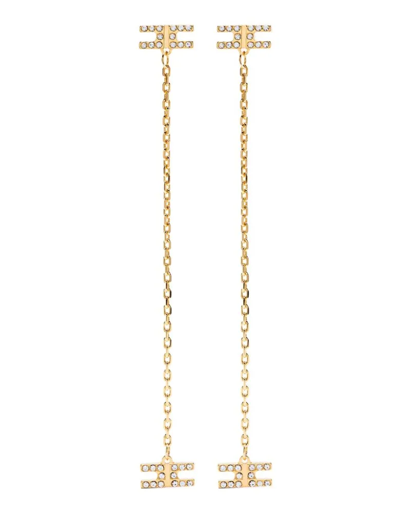 Elisabetta Franchi Ohrringe mit Kristallen - Gold Gold