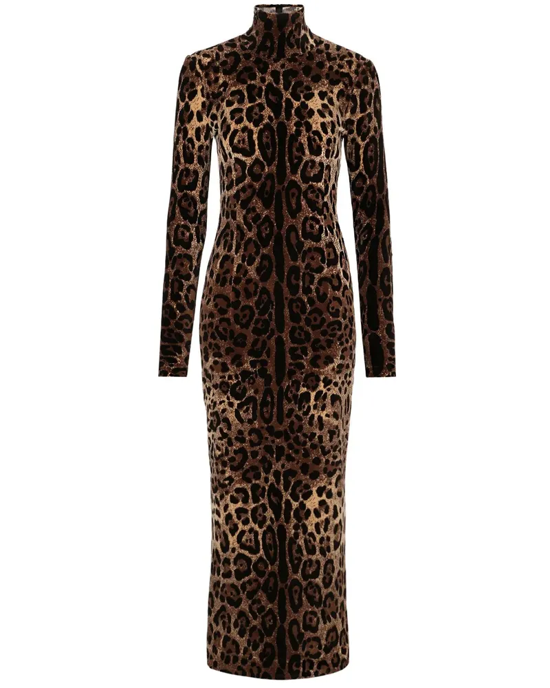 Dolce & Gabbana Kleid mit Leoparden-Print - Braun Braun