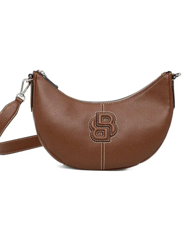 HUGO BOSS Anett Schultertasche mit Logo-Applikation - Braun Braun