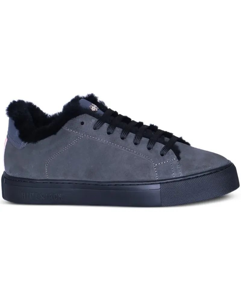 Hide & Jack Sneakers mit Pelzbesatz - Grau Grau