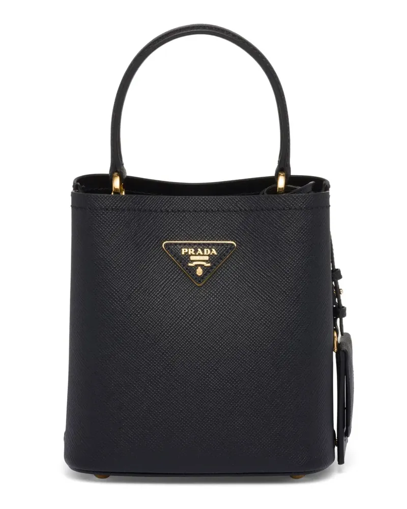 Prada Kleine Panier Handtasche - Schwarz Schwarz