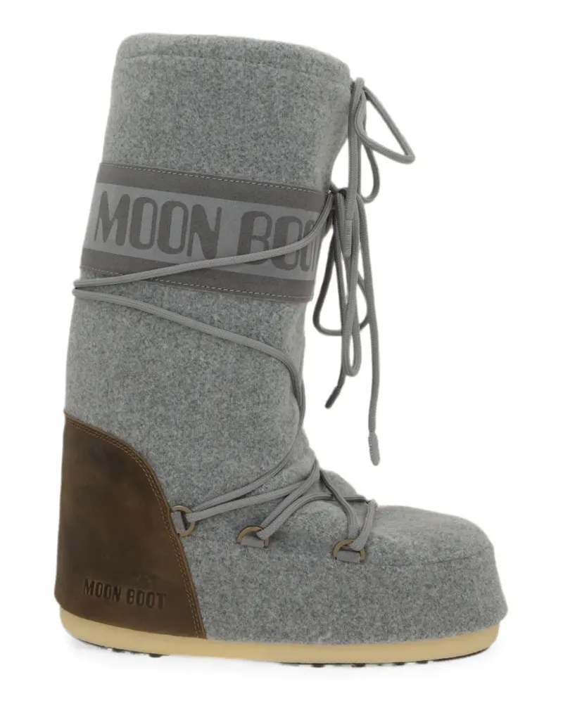 Moon Boot Icon Stiefel aus Filz - Grau Grau