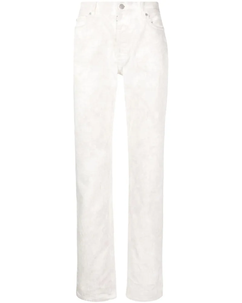 Maison Margiela Slim-Fit-Jeans mit Bleach-Effekt - Weiß Weiß