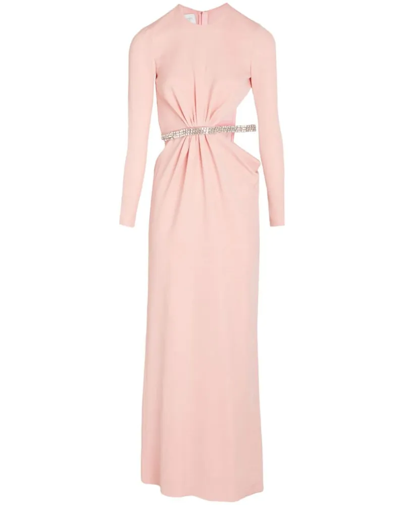 Giambattista Valli Langes Kleid mit Strass - Rosa Rosa