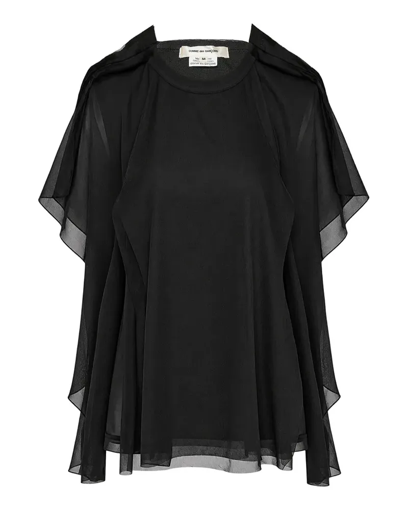Comme des Garçons layered-chiffon blouse - Schwarz Schwarz