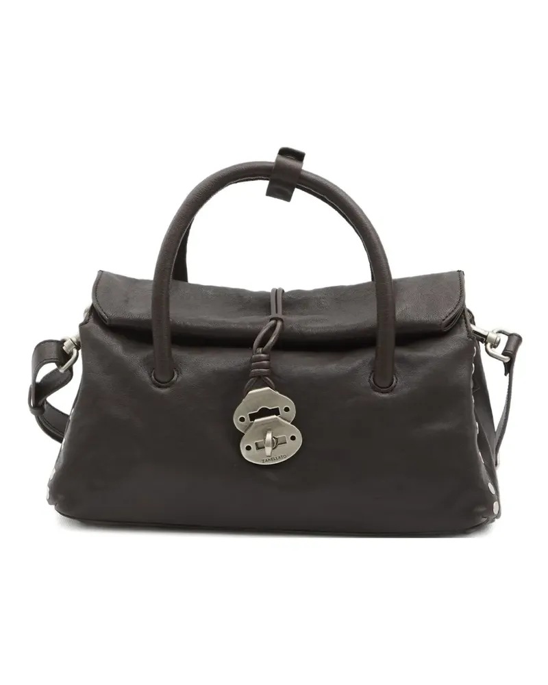 Zanellato Kleine Dotta Tote Bag aus gekörntem Leder - Braun Braun