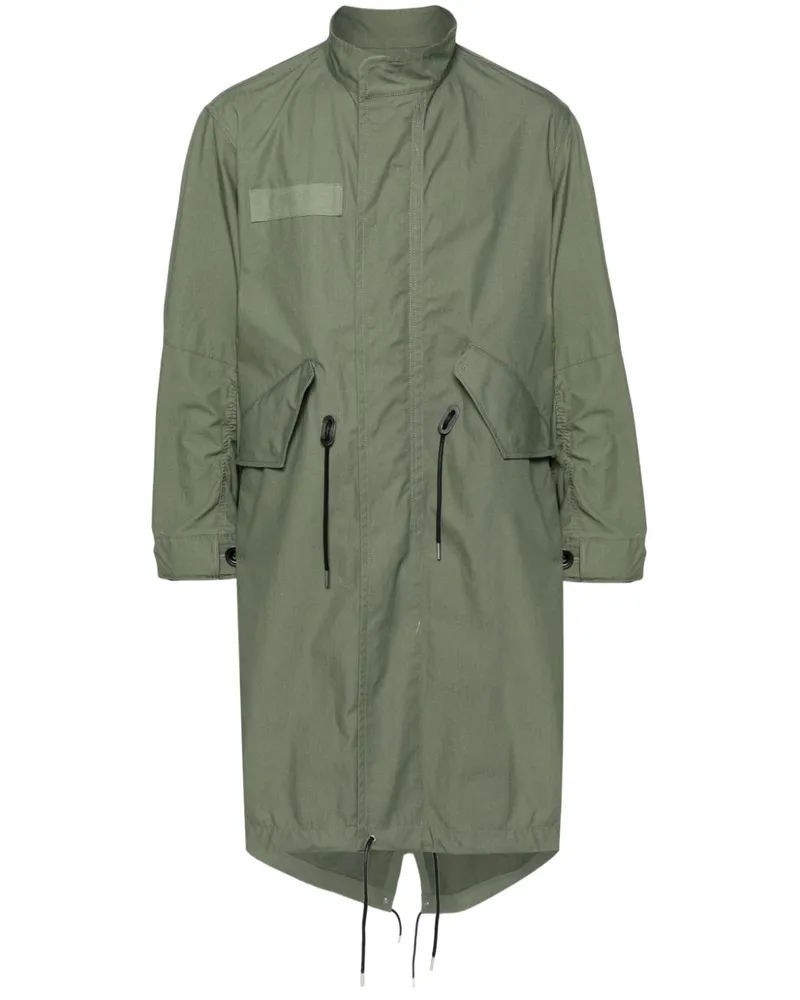 Sacai Parka mit Kordelzug Grün