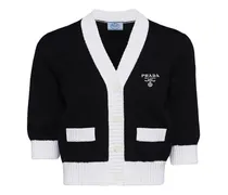 Cardigan im Cropped-Design - Schwarz