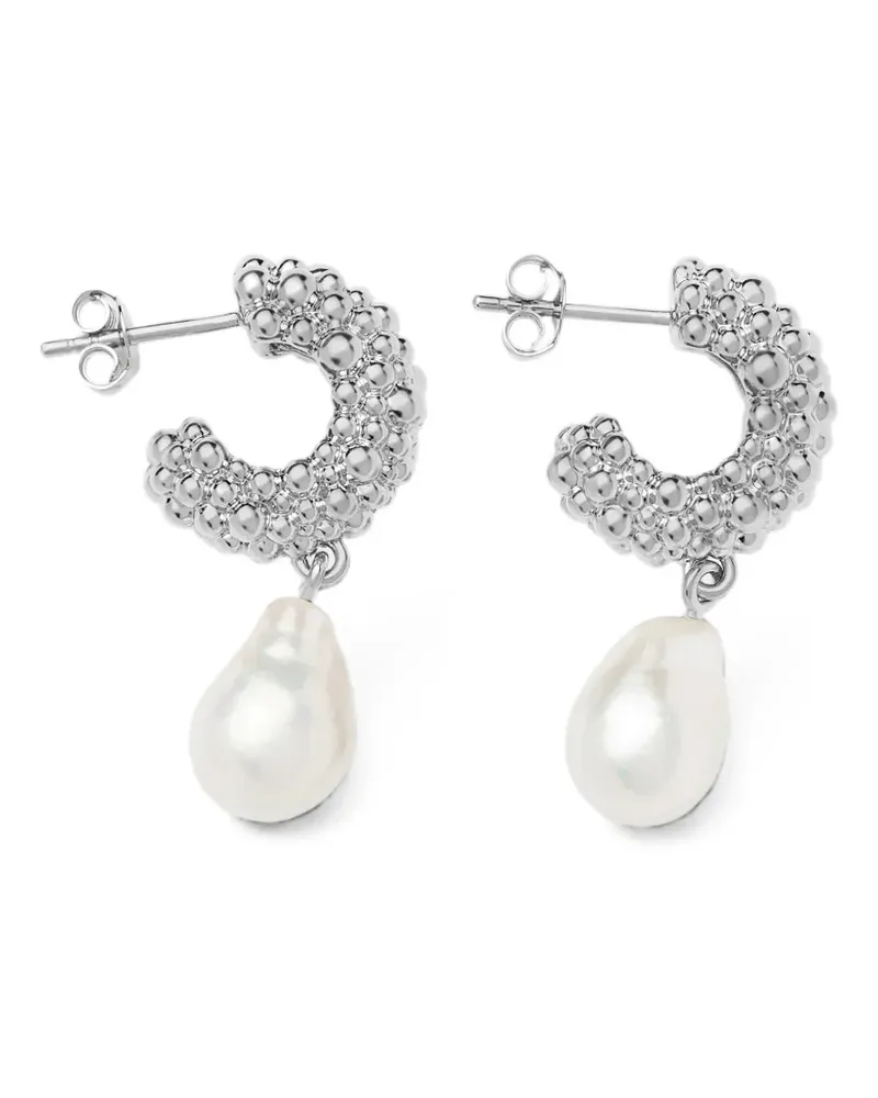 Missoma beaded pearl-pendant earrings - Silber Silber
