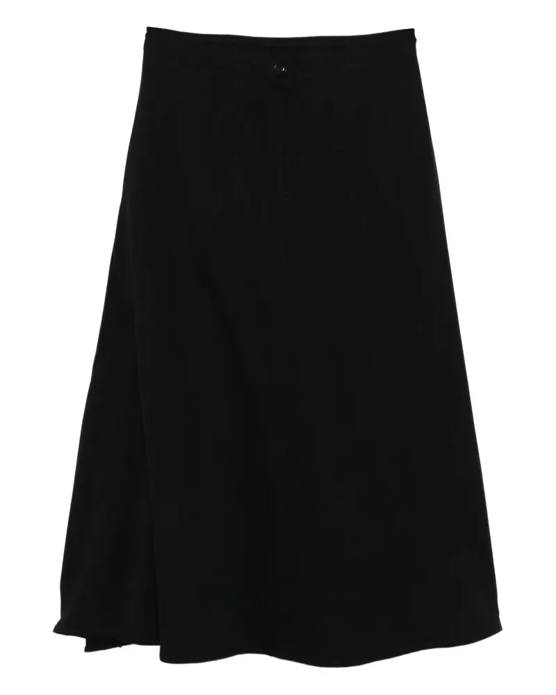 Yohji Yamamoto Asymmetrischer Rock mit Kamm - Schwarz Schwarz