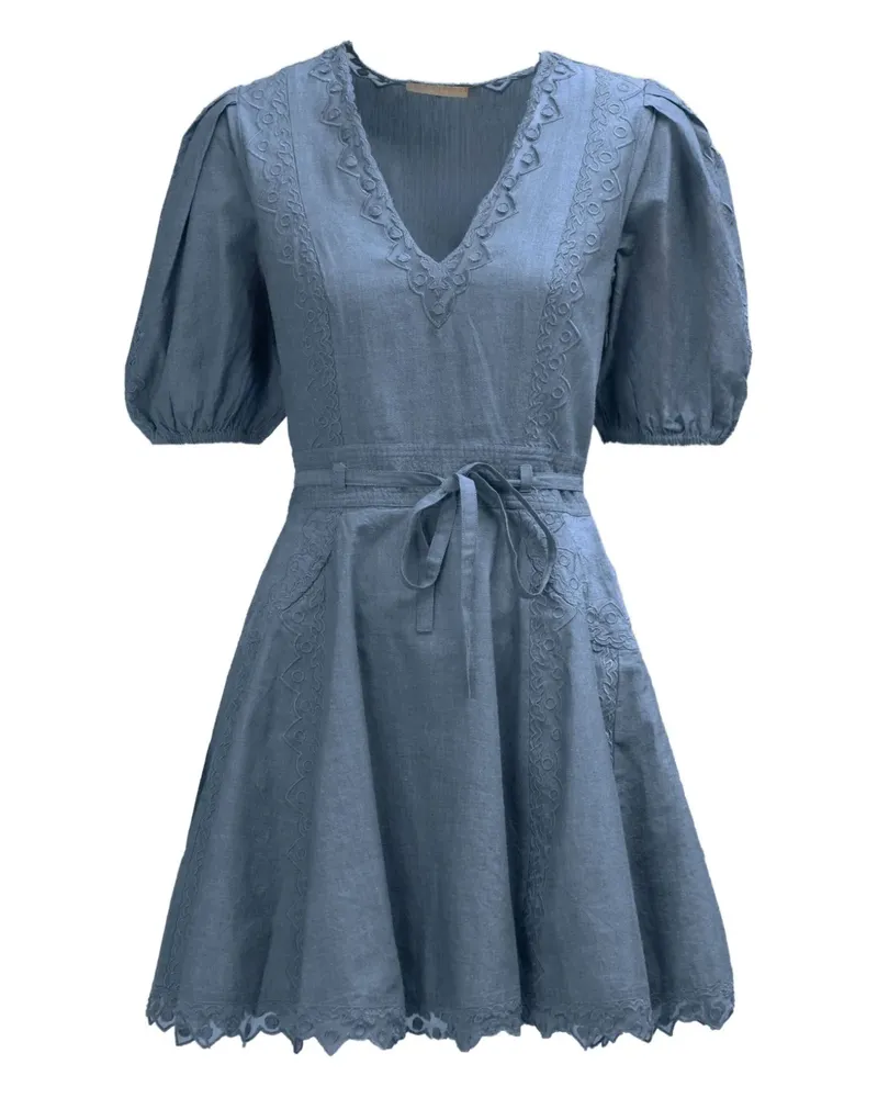 Ulla Johnson Kleid mit Puffärmeln - Blau Blau
